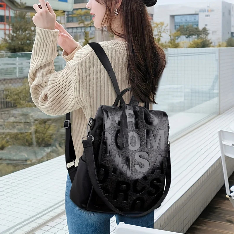 Model using Soft Leather School Bag