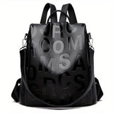 Black Soft Leather School Bag