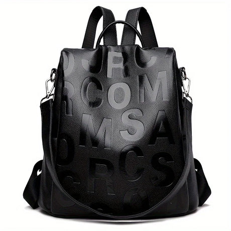 Black Soft Leather School Bag