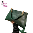 green handbag sassy chick logo