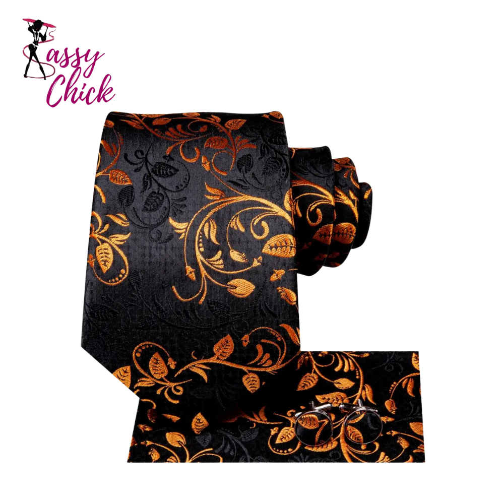 Solid Colors Silk Men Tie Sassy Chick Logo
