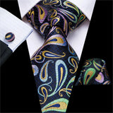 floral multi color silk men tie