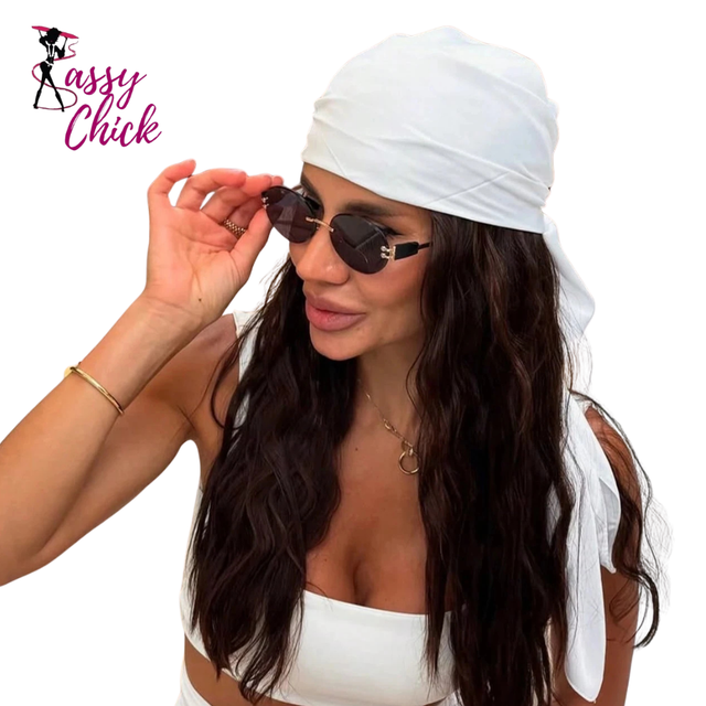 Solid Colors Silk Satin Headband Scarves Sassy Chick Logo