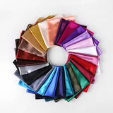 Collection of Solid Colors Silk Satin Headband Scarves