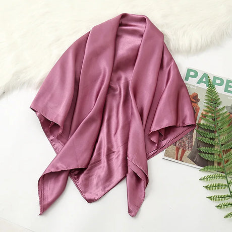 Solid Colors Silk Satin Headband Scarves