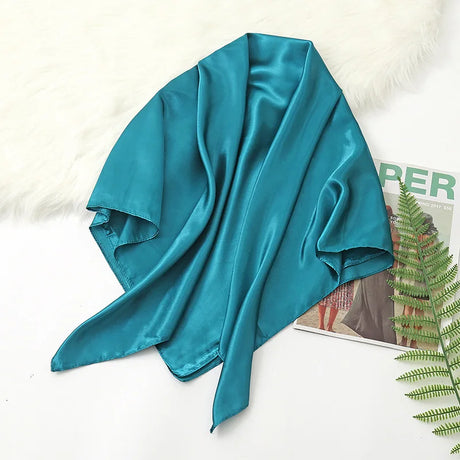 Solid Colors Silk Satin Headband Scarves