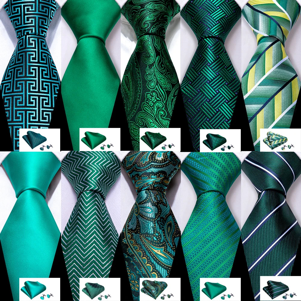 collection of green necktie 