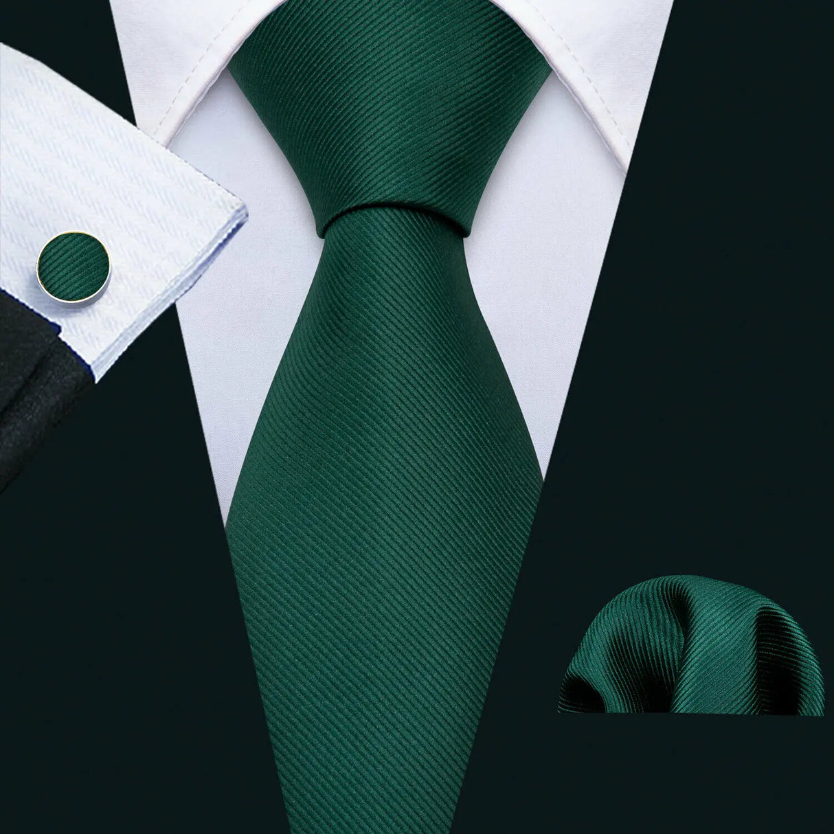 green necktie set
