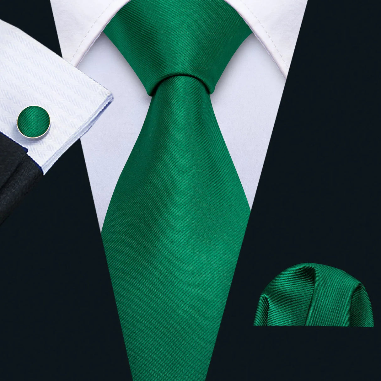 dark green necktie set