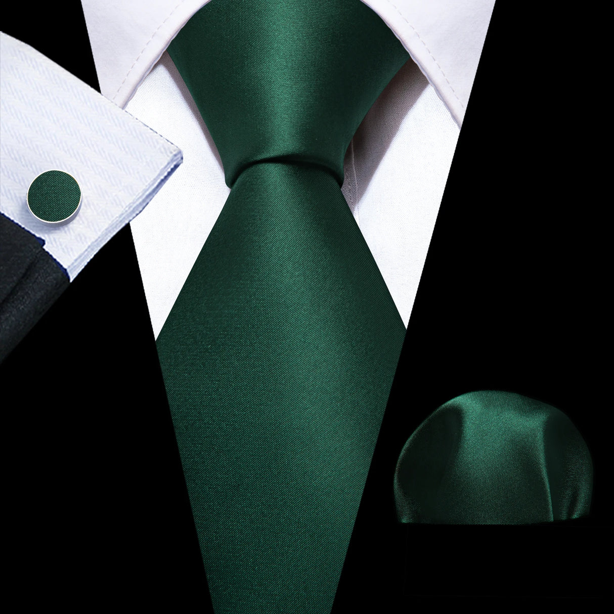 dark green necktie set