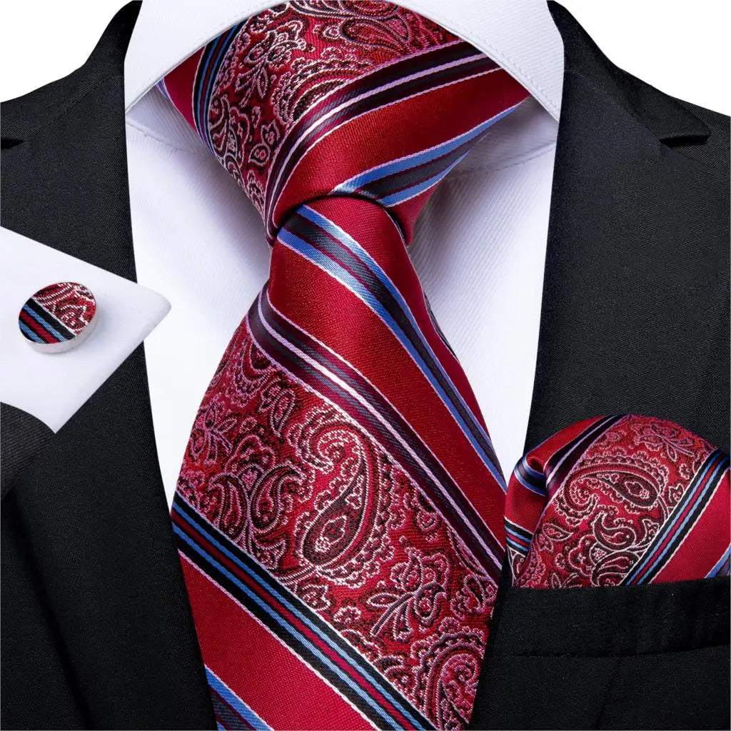 Solid Striped Paisley Neckties For Men