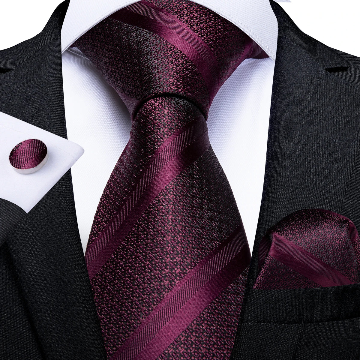 Solid Striped Paisley Neckties For Men
