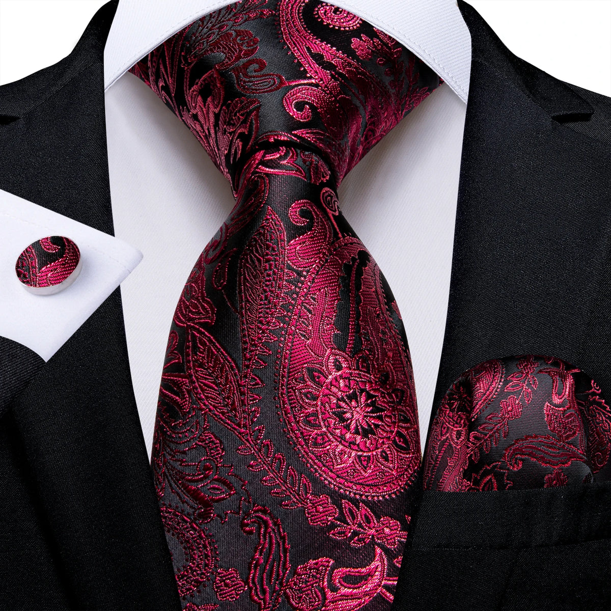 Solid Striped Paisley Neckties For Men