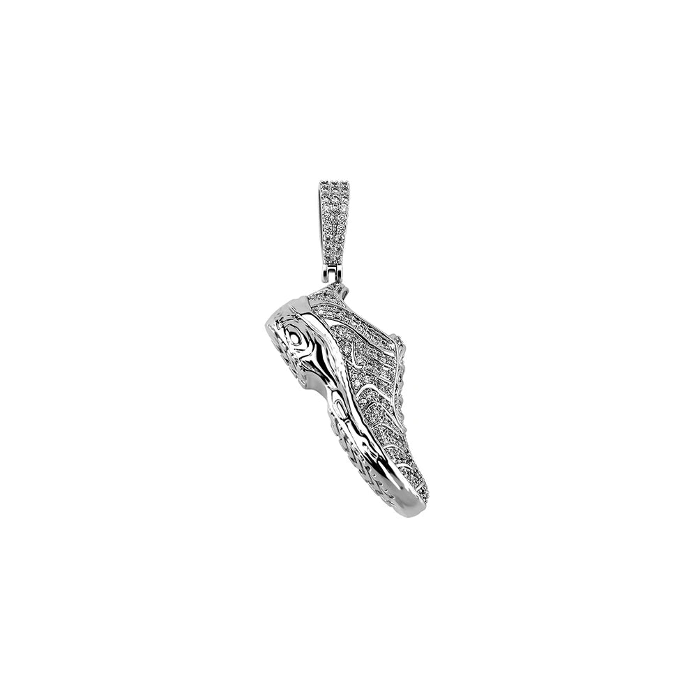 Silver Sparkling Ice Crystal Zircon Pendant Necklace