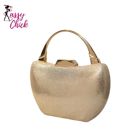 Sparkly Rhinestone Sequin Handle Handbag Sassy Chick Logo