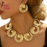 Spiral Vintage Pendant Chain Jewelry Set Sassy Chick Logo