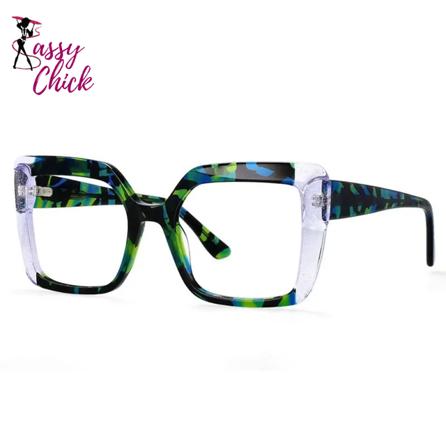 Spring Hinge Presbyopia Acetate Reading Glasses Sassy Chick Logo