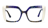Blue White Spring Hinge Presbyopia Acetate Reading Glasses