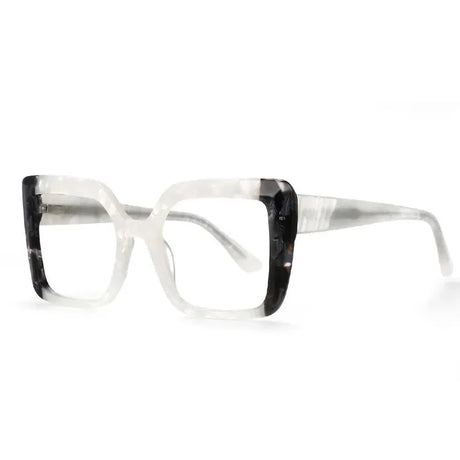 Spring Hinge Square Eyewear white/ black