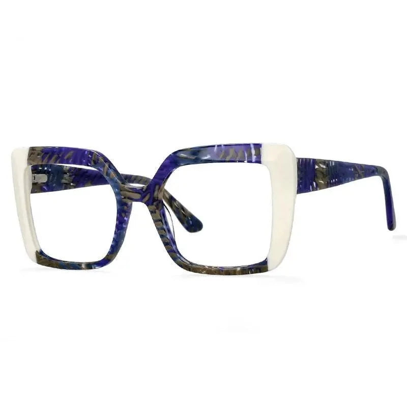 Spring Hinge Square Eyewear blue/ white