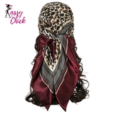 Square 90*90cm Silk Scarves Satin Shawl Scarf Sassy Chick Logo