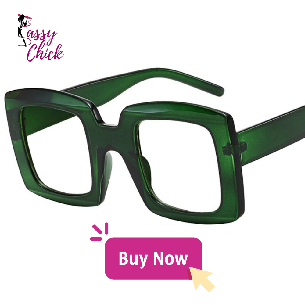 Square Anti-Blue Light Eyewear Sassy Chick Logo