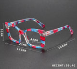 Size of Square Butterfly Coarse-Frame w/ Contrasting Design Reading Glasses