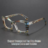Square Butterfly Coarse-Frame w/ Contrasting Design Reading Glasses