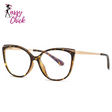 Square Cat Eye Oversize Anti Blue Light Myopia Glasses Sassy Chick Logo