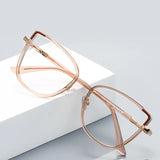 Square Cat Eye Oversize Anti Blue Light Myopia Glasses