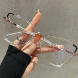 Square Cat Eye Oversize Anti Blue Light Myopia Glasses