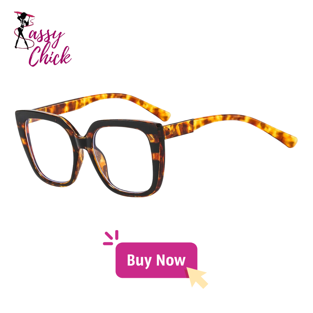 Square Eyewear Retro Leopard Glasses