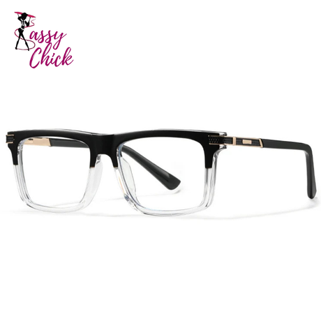 Square Frame Myopia  Blue Light Blocking Reading Glasses Sassy Chick Logo