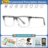 Square Frame Myopia  Blue Light Blocking Reading Glasses