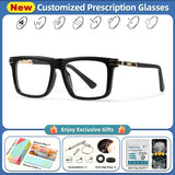 Square Frame Myopia  Blue Light Blocking Reading Glasses
