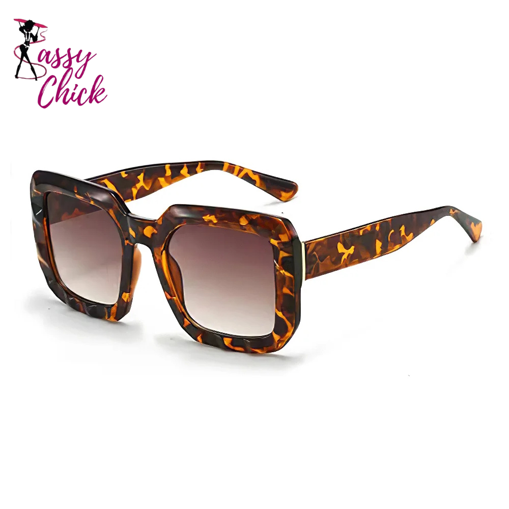 Square Gradient Glasses Sassy Chick Logo