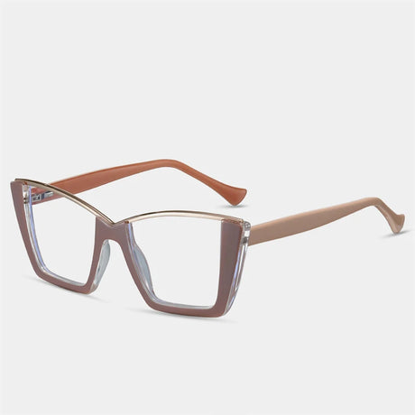 Pink Square Half-Frame Anti Blue Light Computer Eyeglass