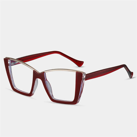 Red Square Half-Frame Anti Blue Light Computer Eyeglass