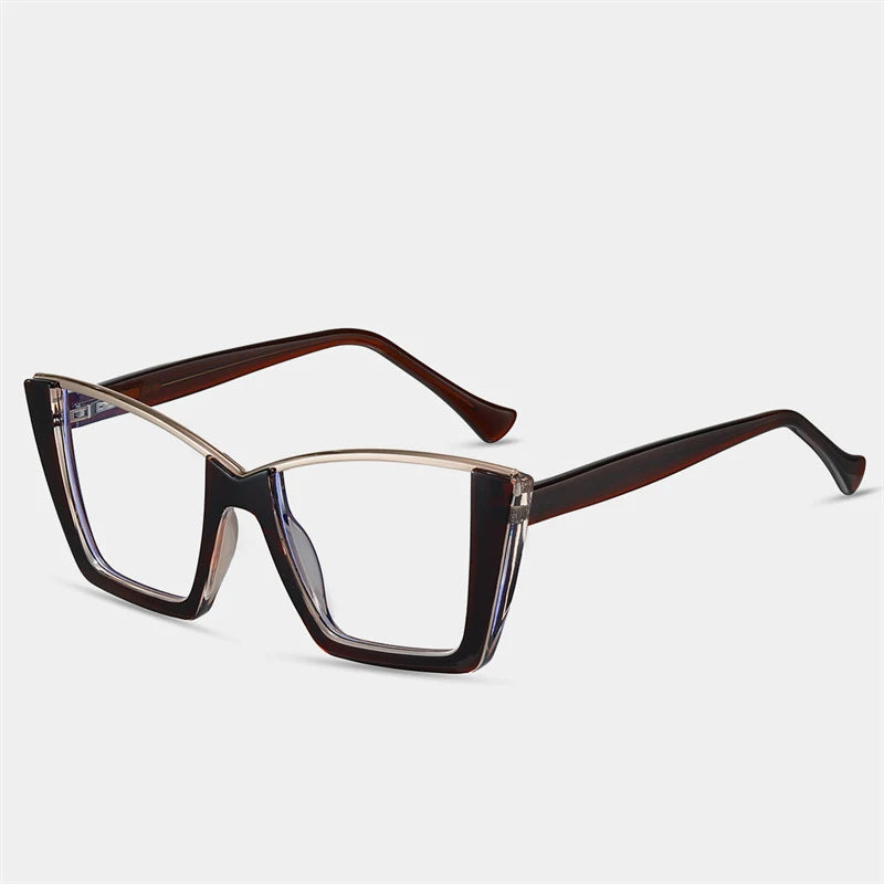Black Square Half-Frame Anti Blue Light Computer Eyeglass