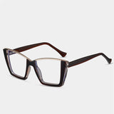 Black Square Half-Frame Anti Blue Light Computer Eyeglass