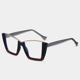 Black Square Half-Frame Anti Blue Light Computer Eyeglass