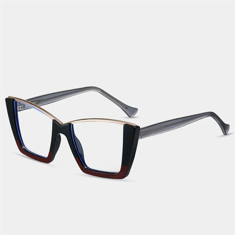 Black Square Half-Frame Anti Blue Light Computer Eyeglass