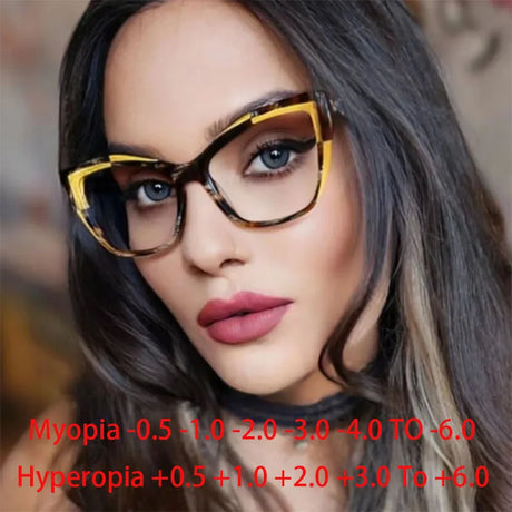 Square Hyperopia Myopia Clear Lens Glasses 