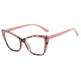 Square Hyperopia Myopia Clear Lens Glasses pink