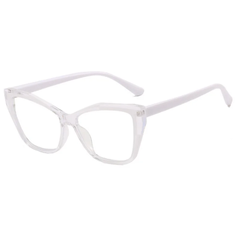 Square Hyperopia Myopia Clear Lens Glasses white