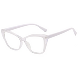 Square Hyperopia Myopia Clear Lens Glasses white