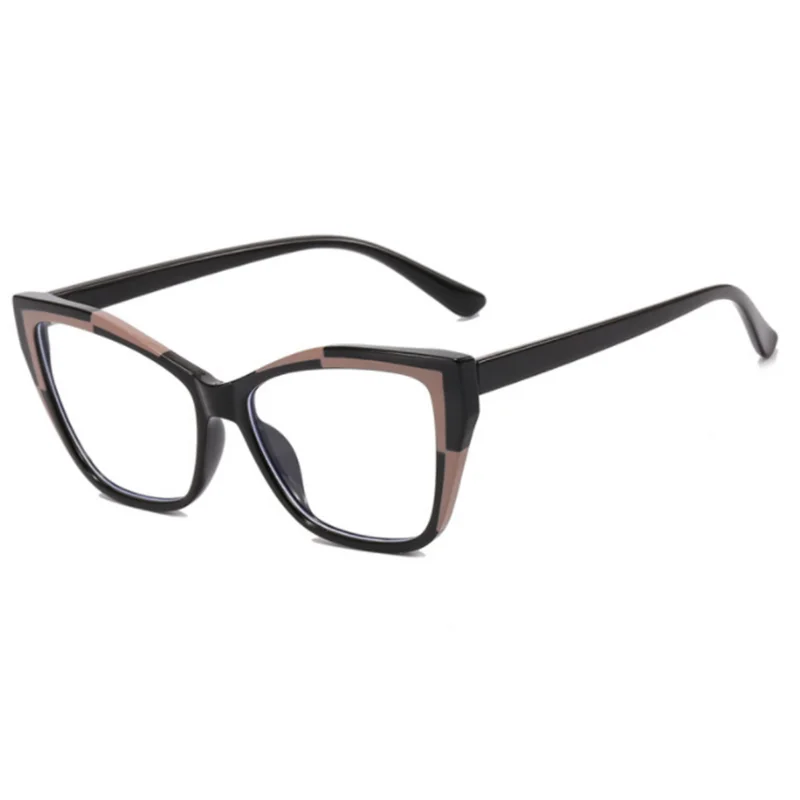 Square Hyperopia Myopia Clear Lens Glasses black 