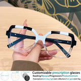 Black Square Large Frame Resin Presbyopic Eyeglass