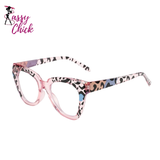 Square Large Size Resin Optical Presbyopia Eyeglass Sassy Chick Logo