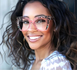 Model Using Square Large Size Resin Optical Presbyopia Eyeglass